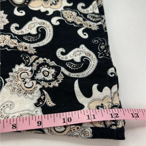 Cynthia Rowley Black White Linen Blend Embellished Neckline Tank Top Large - Picture 10 of 10